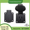 NEMA 5-15R Waterproof Outdoor US Standard Flush-Mount Power Socket