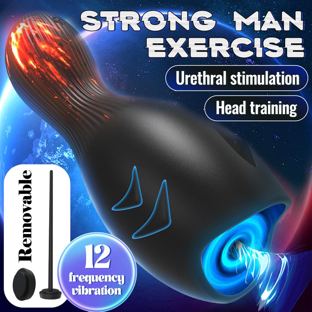 Urethral Glans Vibrator Male Masturbator Stimulator Massager Penis Trainer Penetration Urethral Wrap Glans Adult Sex Toy For Men