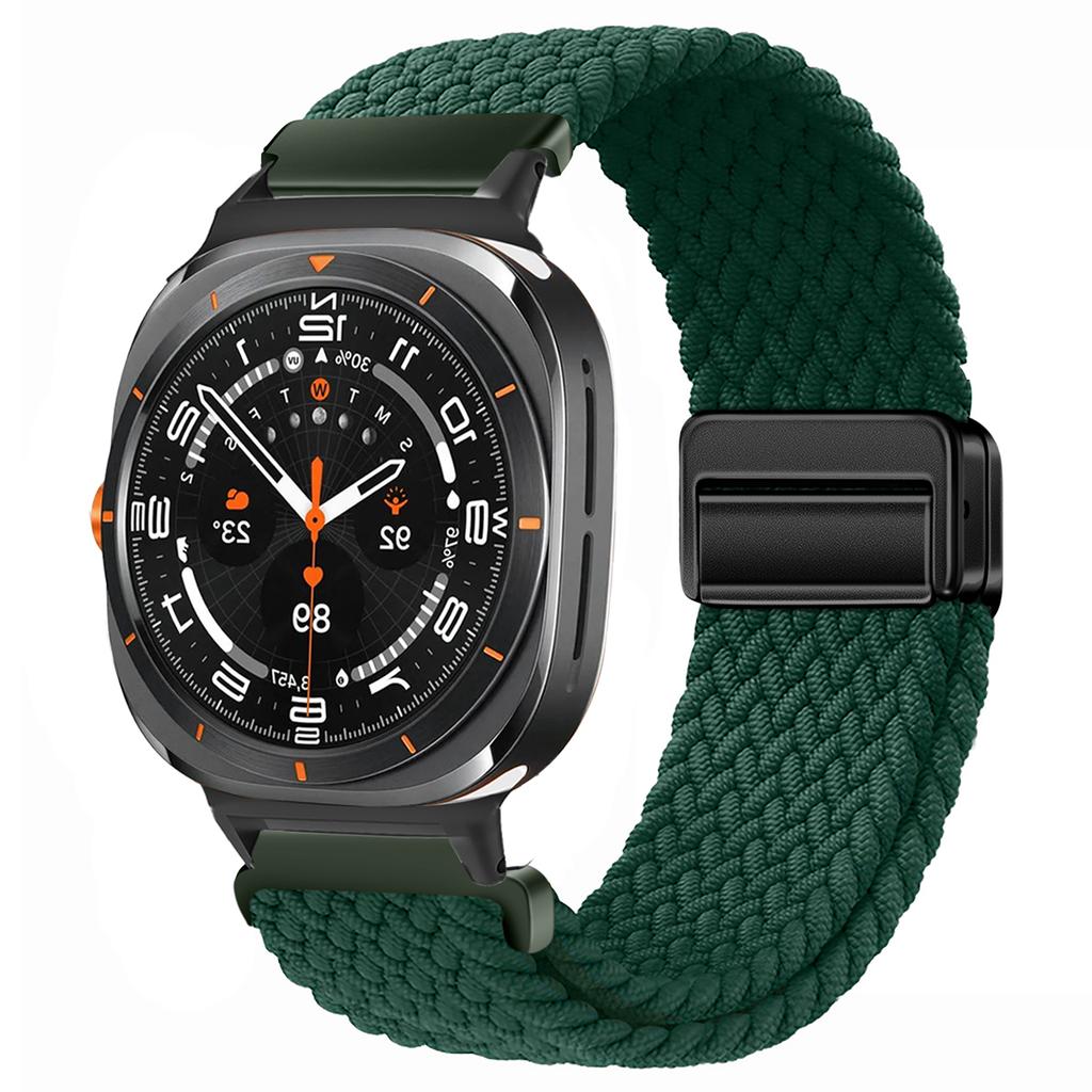 For Samsung Galaxy Watch 7 Ultra Strap 47mm Accessories Magnetic Nylon Braided sport Bracelet Correa Galaxy Watch 7 Ultra Band