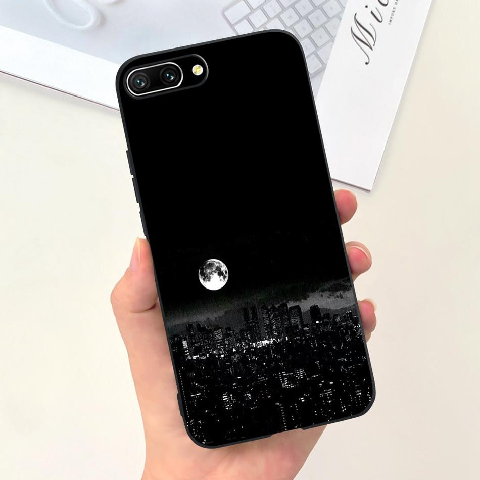 For Honor 10 Case Honor10 COL-L19 COL-L29 Fashion Moon Pattern Soft Silicon Protective Cover Phone Cases