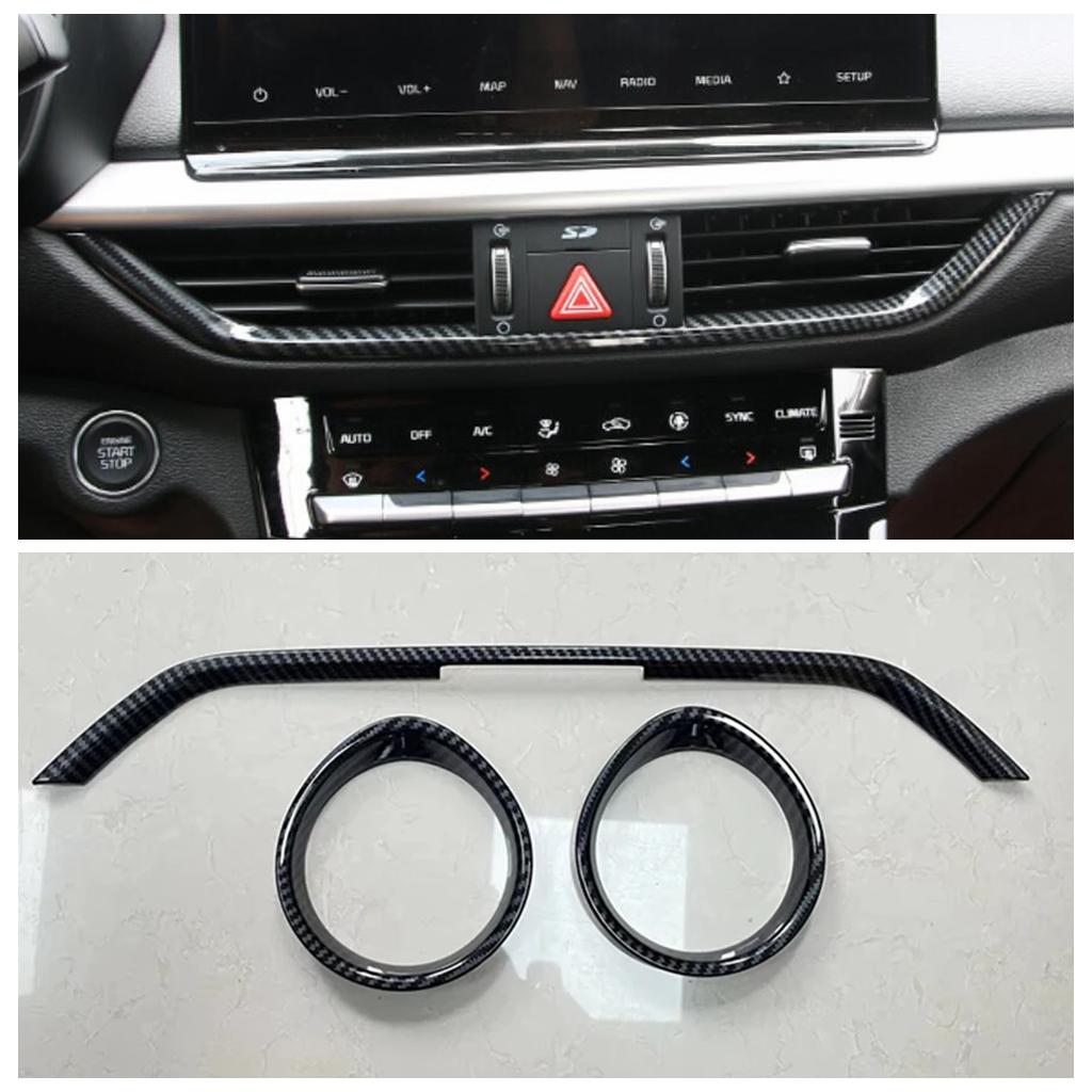 Central Control AC Air Conditioning Warning Light Lamp Strip Cover Trim ABS Accessories For Kia Forte / Cerato / K3 -