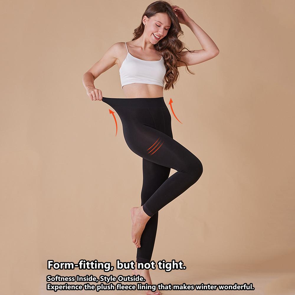 Dámské termální legíny s fleecovou podšívkou, Zimní teplé legíny s chodidly