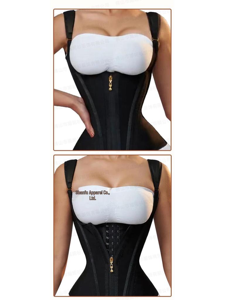 15-Bone Latex Waist Cincher: Shape & Flatten Abdomen, Wearable Outside, Retro Style