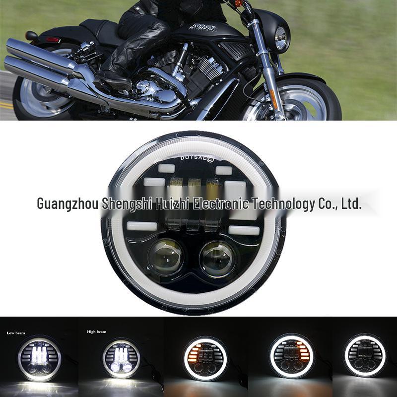 5.75" LED Streamer Headlight for Harley Motorcycle Modifications