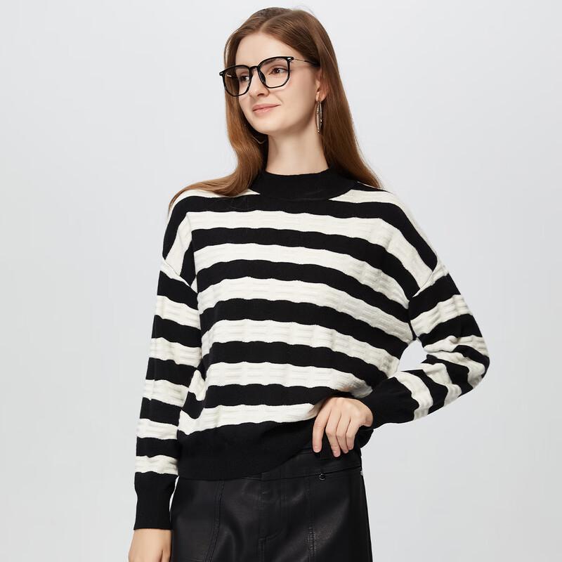 Shetu Women's Winter Striped Pullover Sweater