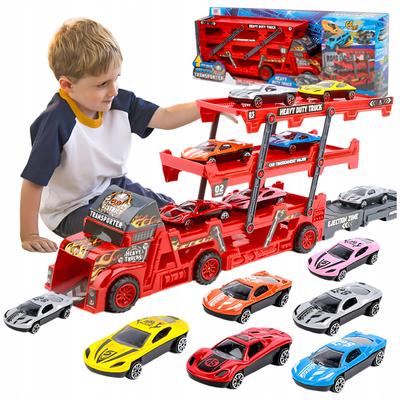 Truck Tow Truck Cars With Launcher Truck 6 Cars Springs Set