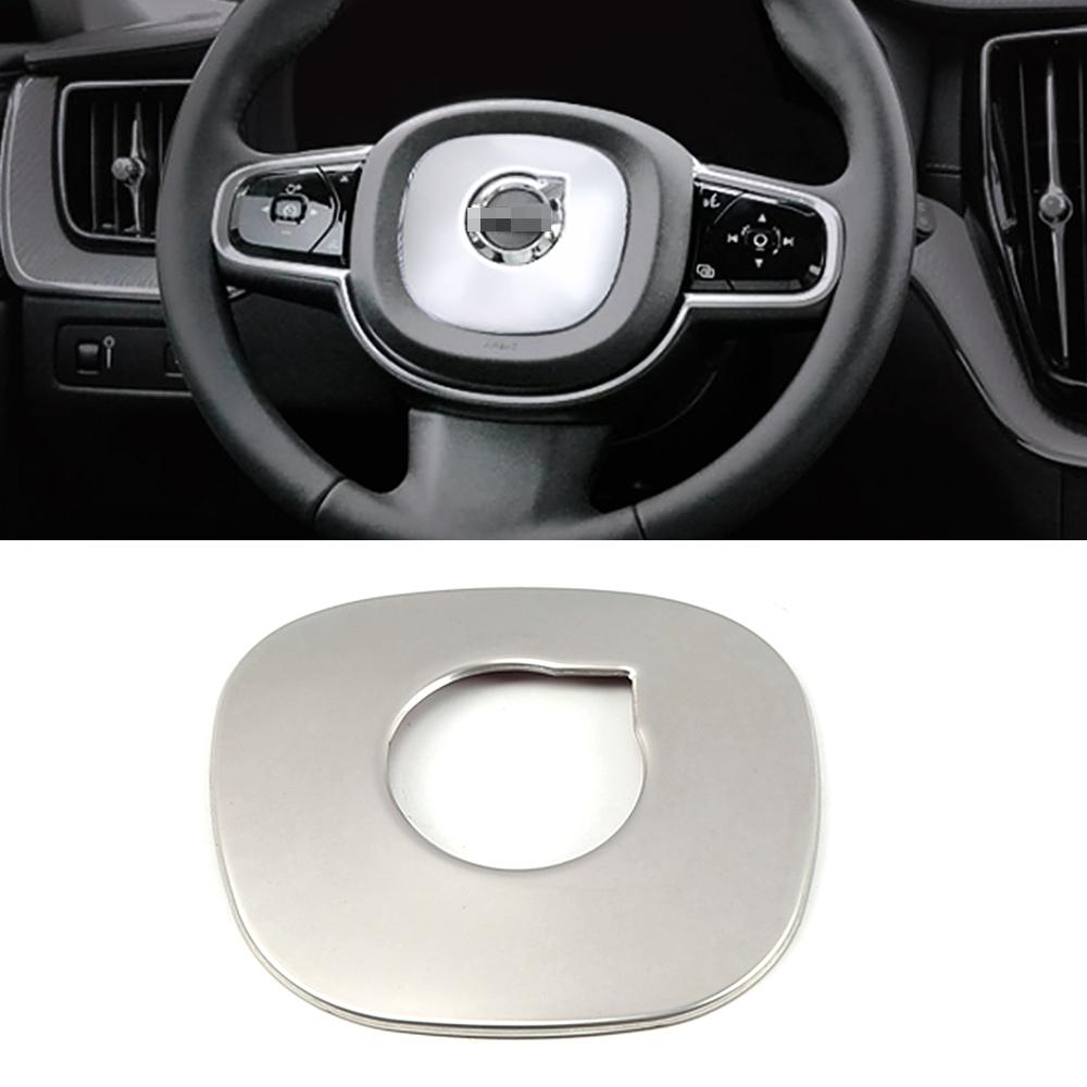 

Для Volvo XC60 2018 2019 2024 рулевое колесо логотип кольцо декоративная рамка отделка нержавеющая сталь молдинги салона наклейка серебряный