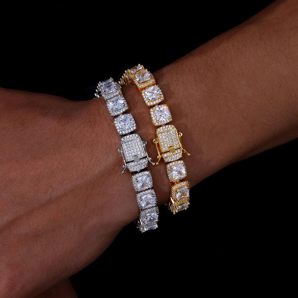 Hip-hop Jewelry In Stock 10MM Rock Sugar Chain Inlaid Cubic Zirconia Men's and Women's Fashion Styles Can Be Wholesale