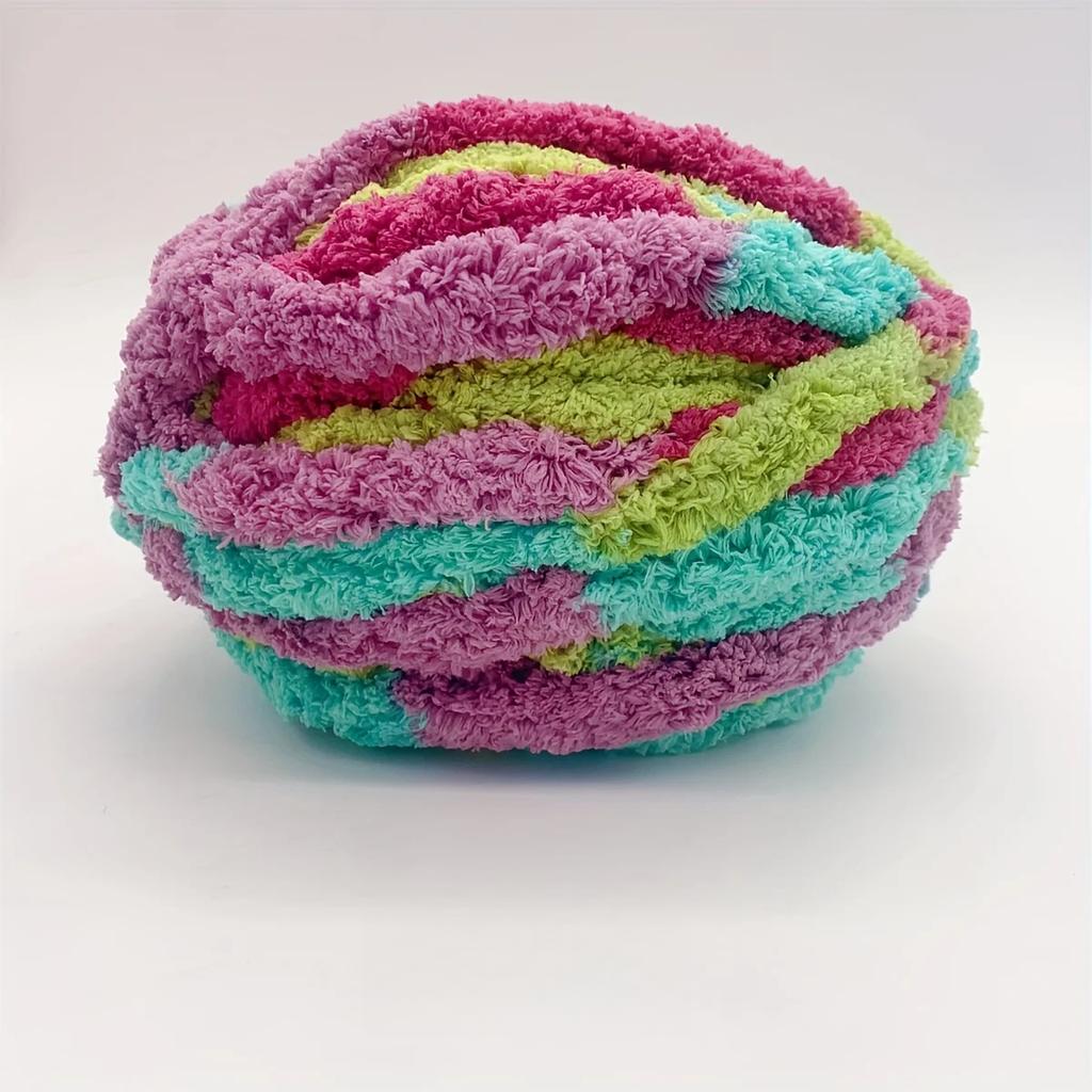 6pcs Gradient Chunky Yarn for Cushions Super Bulky Polyester Yarn Bundle (200g) - Extra Thick Ombre Yarn for DIY Pillow Covers