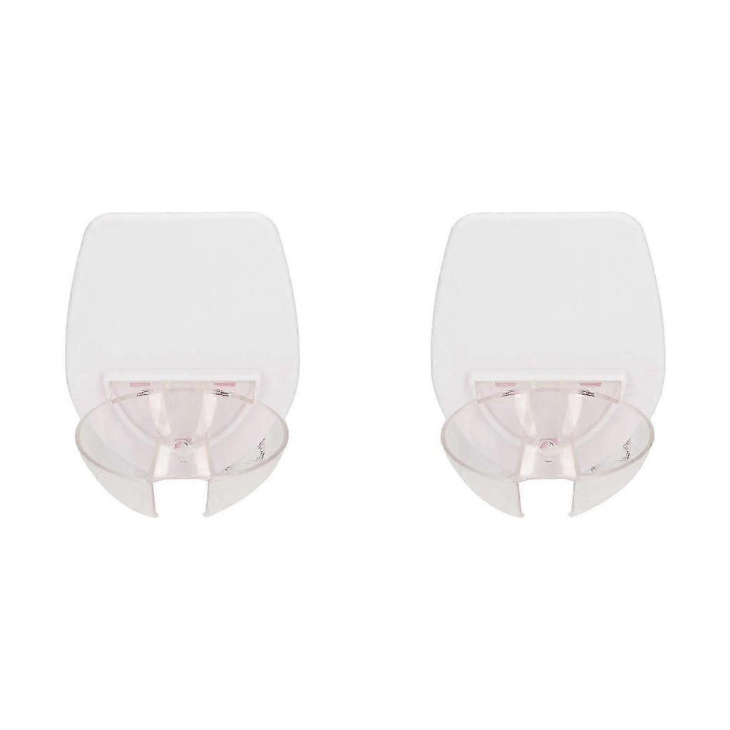 New 25-26 2Pcs Shower Transparent Plastic Simple Compact Easy Mounting Wine Glass Holder for Bathtub Bathroom