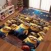 Cute Cartoon 3D-Printed Minions Rug—Suitable for Living Rooms, Bathrooms, Creative Doormats, Bedroom Rugs, and More.