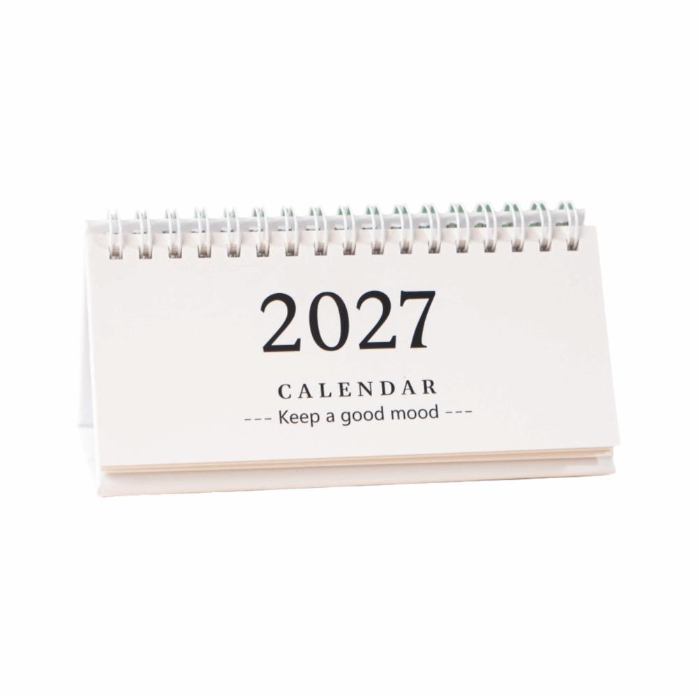 Mini 2027 Desk Calendar Standing Flip Calendar Gifts Standing Calendar Desk Planning