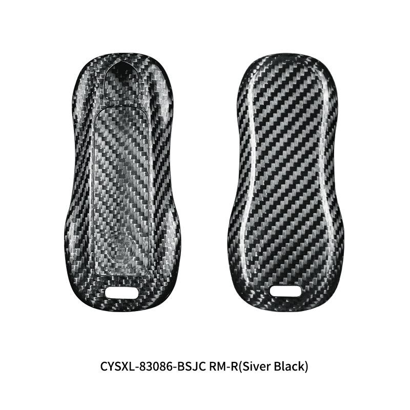 Porsche Carbon Fiber Leichte Schlüsselhülle für Cayenne, Panamera, Macan, 911 - Ersatzhülle mit Schnallenverschluss