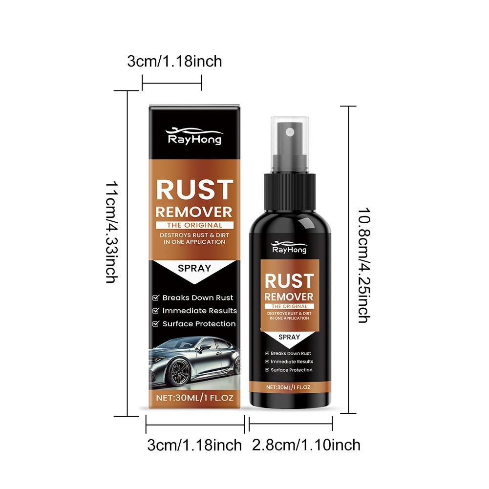 Rust Remover Spray  for Metal Car Scratch Remover Iron Stain Cleaner Stain Remover Iron Stain Cleaner for Multiple Surfaces
