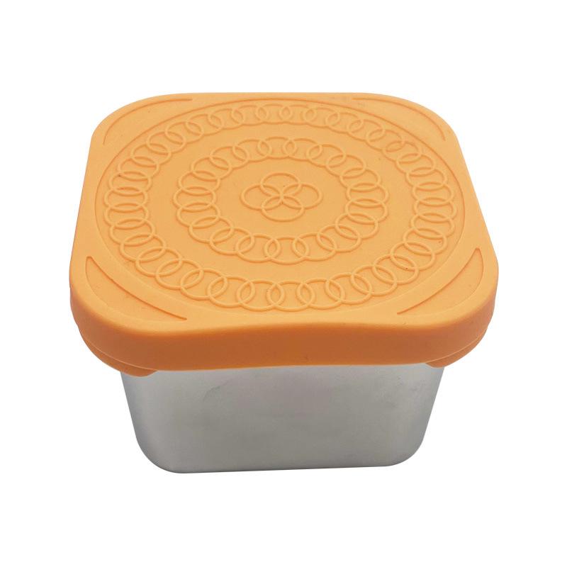 Recipiente Hermético de Aço Inoxidável para Armazenamento de Alimentos e Lancheira com Vedação de Silicone