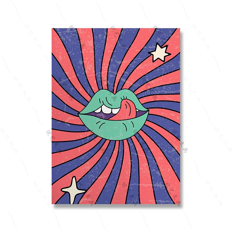 

70 s Винтаж Любовь Цветок Аннотация Хиппи Мода Искусство Холст Картина Скандинавский Плакат Принт Фреска Картина Гостиная Спальня Домашний Декор 21x30cm No Framed