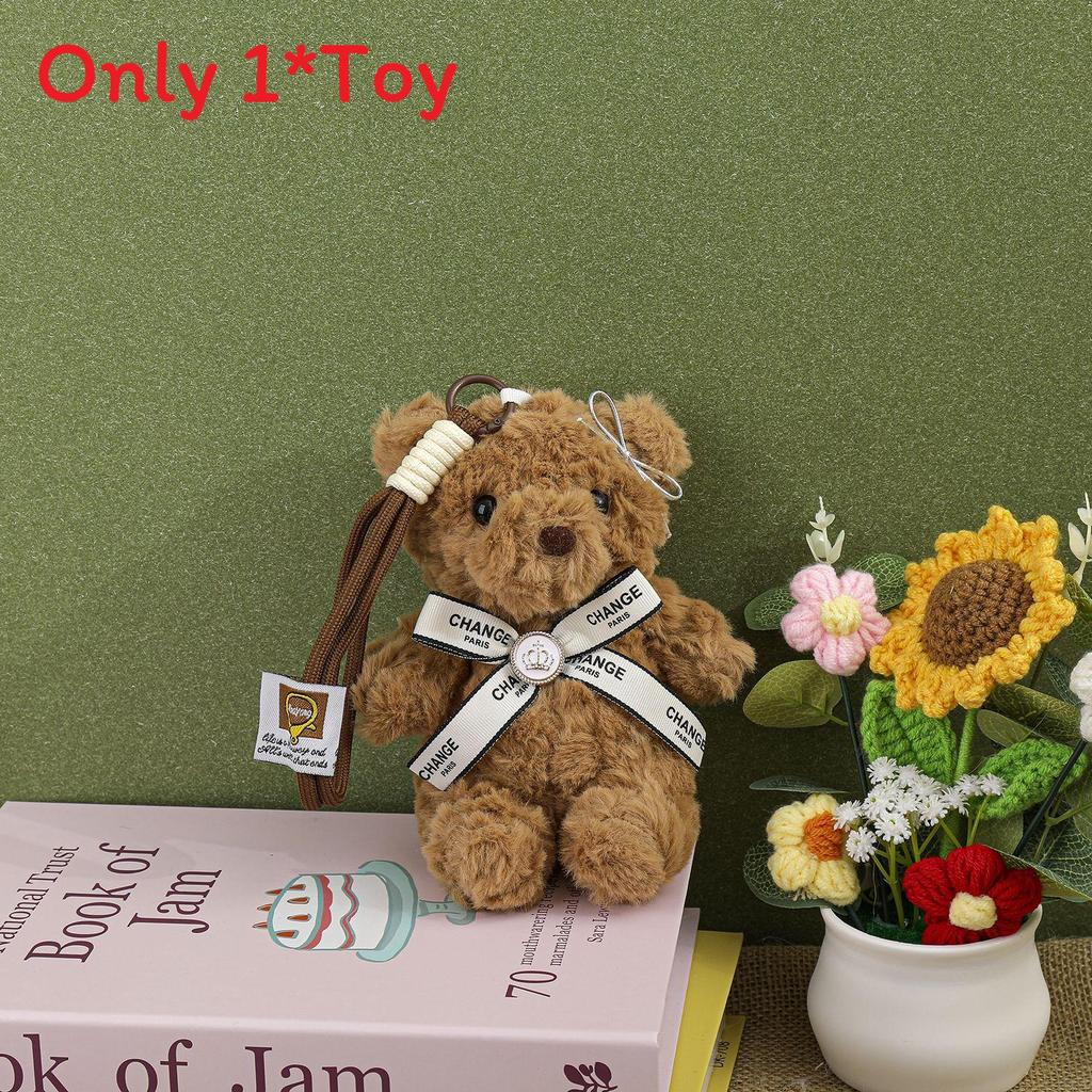 Panda Bear Plush Keychain With Bow For Kids And Teens Gifts