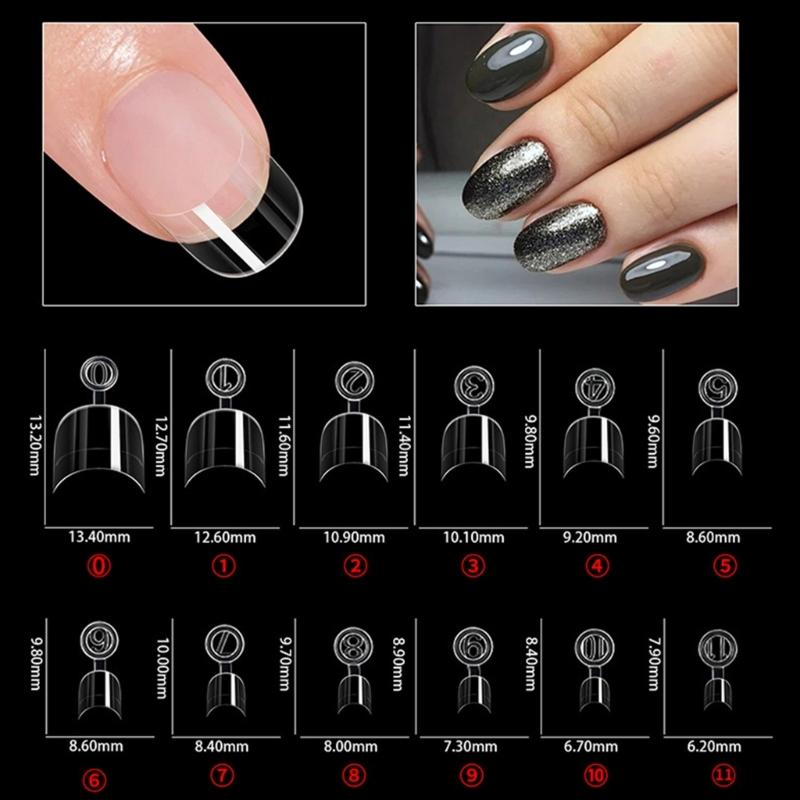 600 Stück Kurze Halbabdeckung Falsche Nägel Freundliche Nagelspitzen Maniküre Nageldekoration Für Salon oder Zuhause Schnelle Nagelkunst