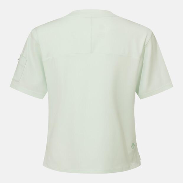 DESCENTE Women'S Pocket Comfort Fit Short Sleeve T-Shirt Mint Sr322Pts74