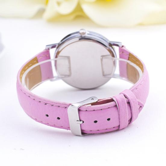 Damen Was Auch Immer Ich Bin Sowieso Zu Spät Buchstabe Rundes Zifferblatt Kunstlederarmband Quarz Uhr
