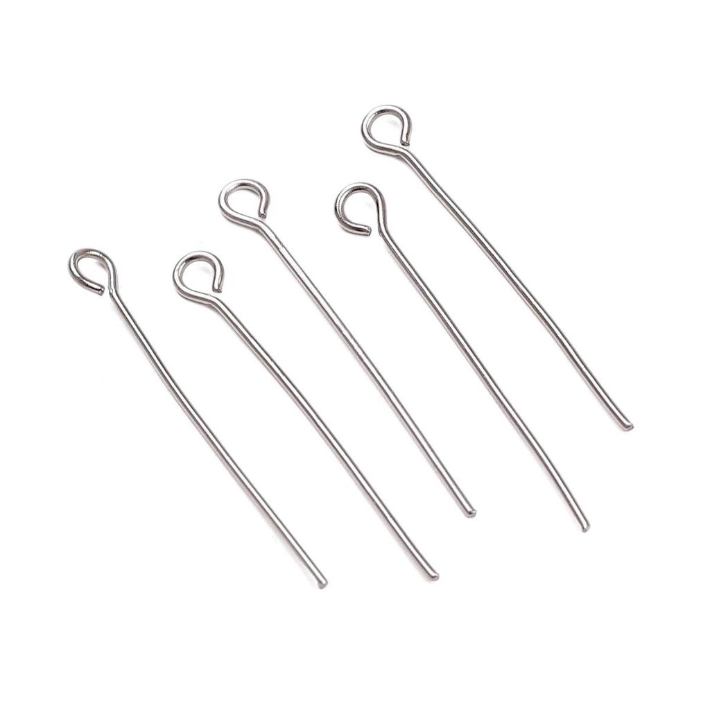 200 rostfreie Edelstahl-T-Nadeln mit großen Köpfen, nicht verblassende Perlennadeln für DIY-Schmuck.