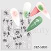 3D Floral Nail Art Stickers: Camellia & Tulip Embossed Adhesive Designs