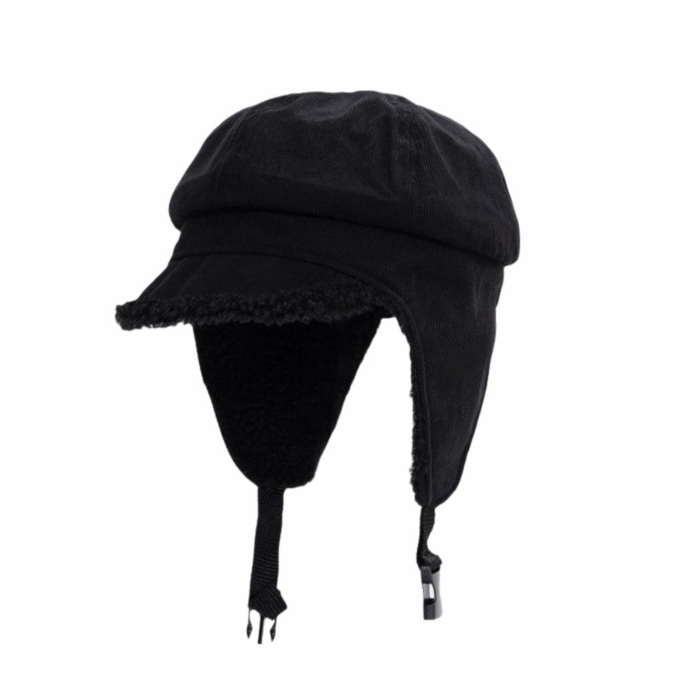 Plush Cold-Proof Ear-Covering Hat Fleece-Lined Thick Windproof Ski Hat Motorcycle Hat Winter