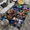 League of Legends Faction Character Print Flannel Rug, Non-Slip, Suitable for Bedroom, Living Room, Children's Room Decoration