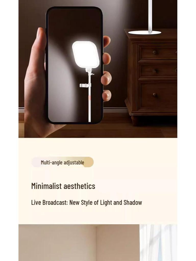 Live Streaming Soft Face Light with Desk and Floor Stand for Beauty and Photography