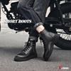 Black Boots with Side Platform for and Military Comfortable and Side Zipper Ideal for Outdoor Korean Street and and American Casual Style for