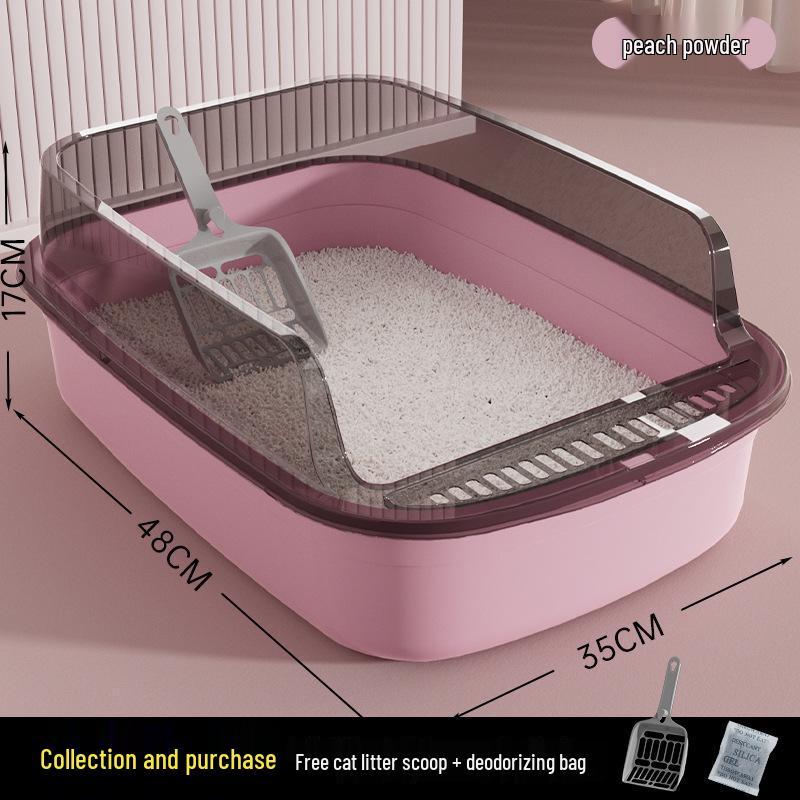Extra Large High-Sided Cat Litter Box - Anti-Splash, Thickened Design