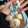 Disney Chaveiro Cordão Cabeça do Mickey Dourada Face Dourada Acessório de Dupla Utilização Transparente Resistente a Riscos Design da Concha Portátil e Anti-perda