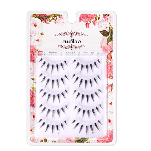 False eyelashes, cosplay makeup, short upper eyelashes, popular handmade false eyelashes, actress eyelashes, 5 pairs (M13)