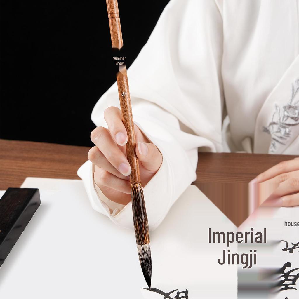 Summer Snow Sheep Hair Calligraphy Brush Set - Large, Medium, Small: Regular, Running, Clerical Script & Chinese Painting Practice