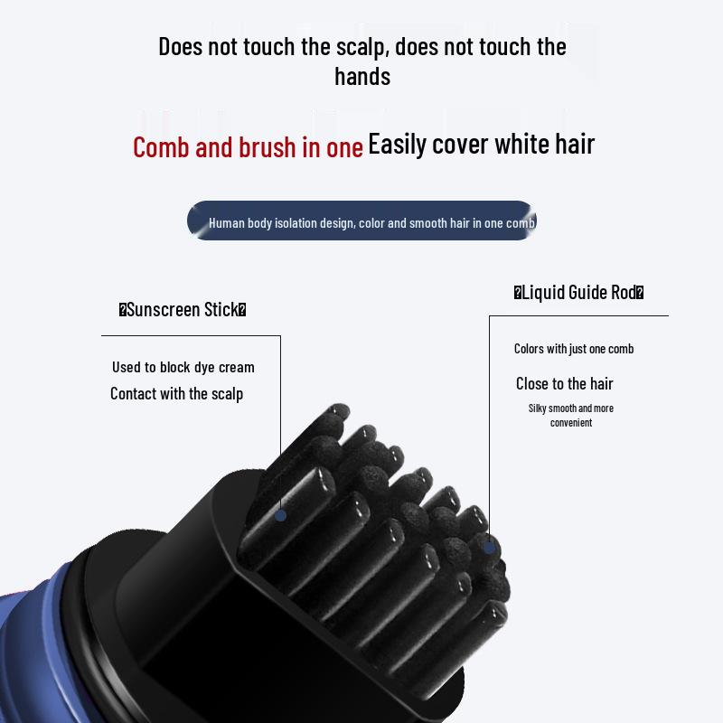 Mary Elizabeth Pflanzenbasierte Haarfarbe & Stylingkamm – Grauabdeckung & haarschonendes Auffrischen