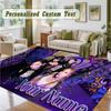 Crystal Velvet Square Rug Custom Nameaespa Pattern Non Slip Home Floor Decor Rug