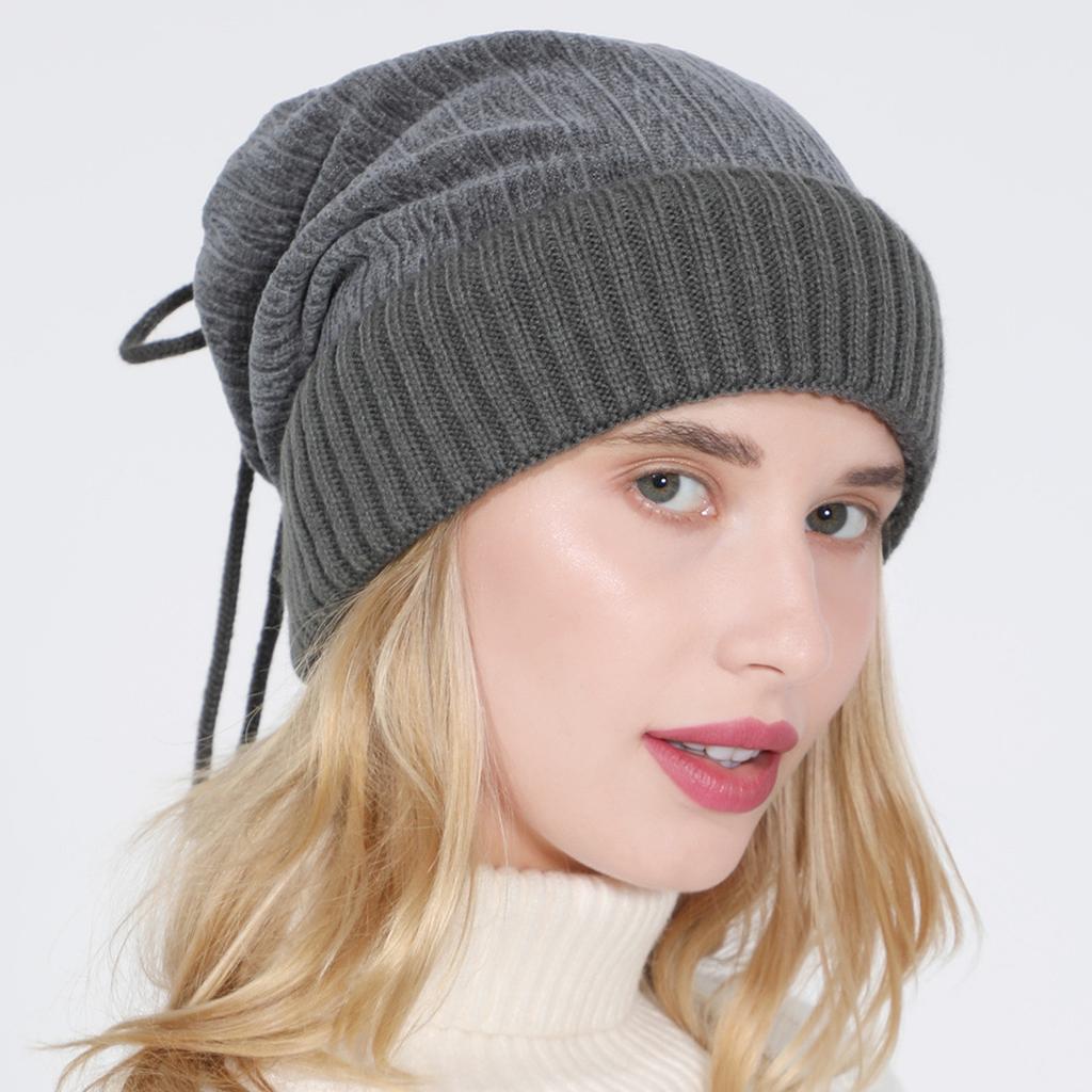 Hat Scarf  Baotou Hat for Men and Women Autumn and Winter Velvet Knitted Wool Confinement Windproof Ear Protection Hood