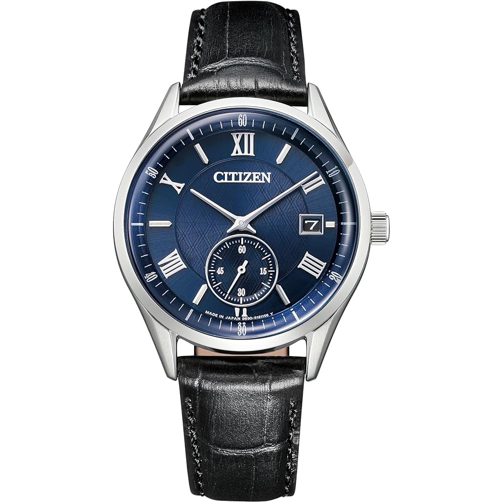 Citizen Eco-Drive BV1120-15L Men s Watch Blue Leather Small Second Solar Powered