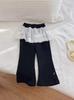 Girls' Korean Style Lace Trim Flared Pants - Spring/Autumn 2026 Versatile Casual Sweatpants