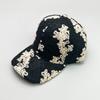 Printed Plaid Flower Embroidery Cap Autumn And Winter Men And Women Retro Versatile Fashion Warm Travel