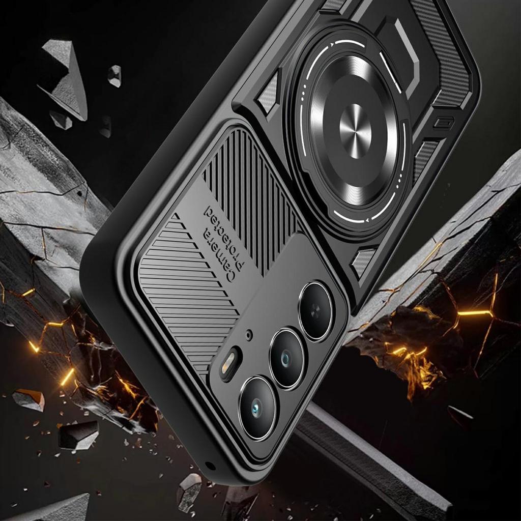 For Realme C75 4G/14x 5G/V60 Pro 5G/P3x 5G Magnetic Case Rotating Kickstand TPU + PC Phone Cover