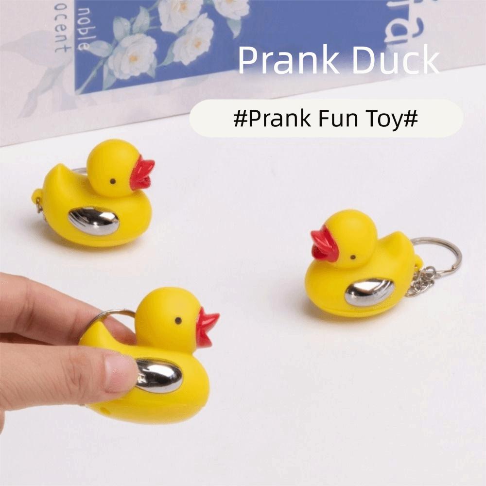 Interesting Shocking Ducks Keychain Interactive Toy Joke Gadget Electric Prank Toy  Kids Gift