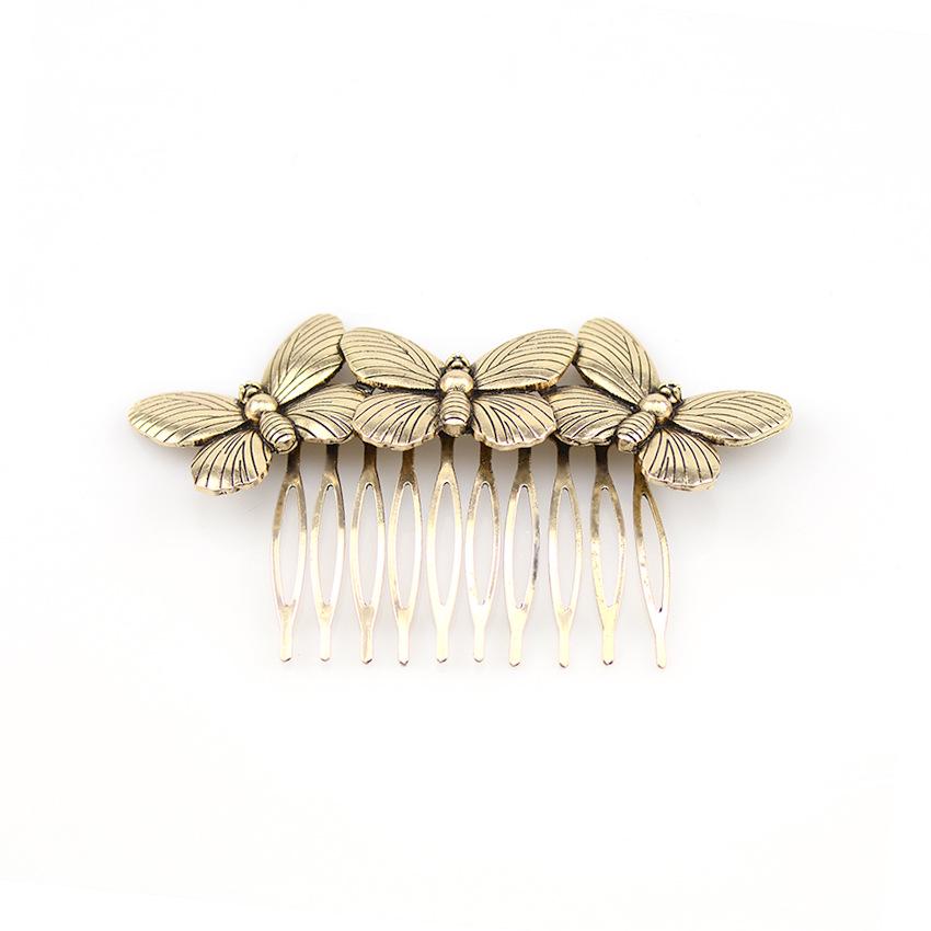 Fashion Jewelry Vintage Hair Clip Silver Color Gold Color Punk Leaves Comb Hairpins Women Girls Party Accessories Alloy Clip Hai
