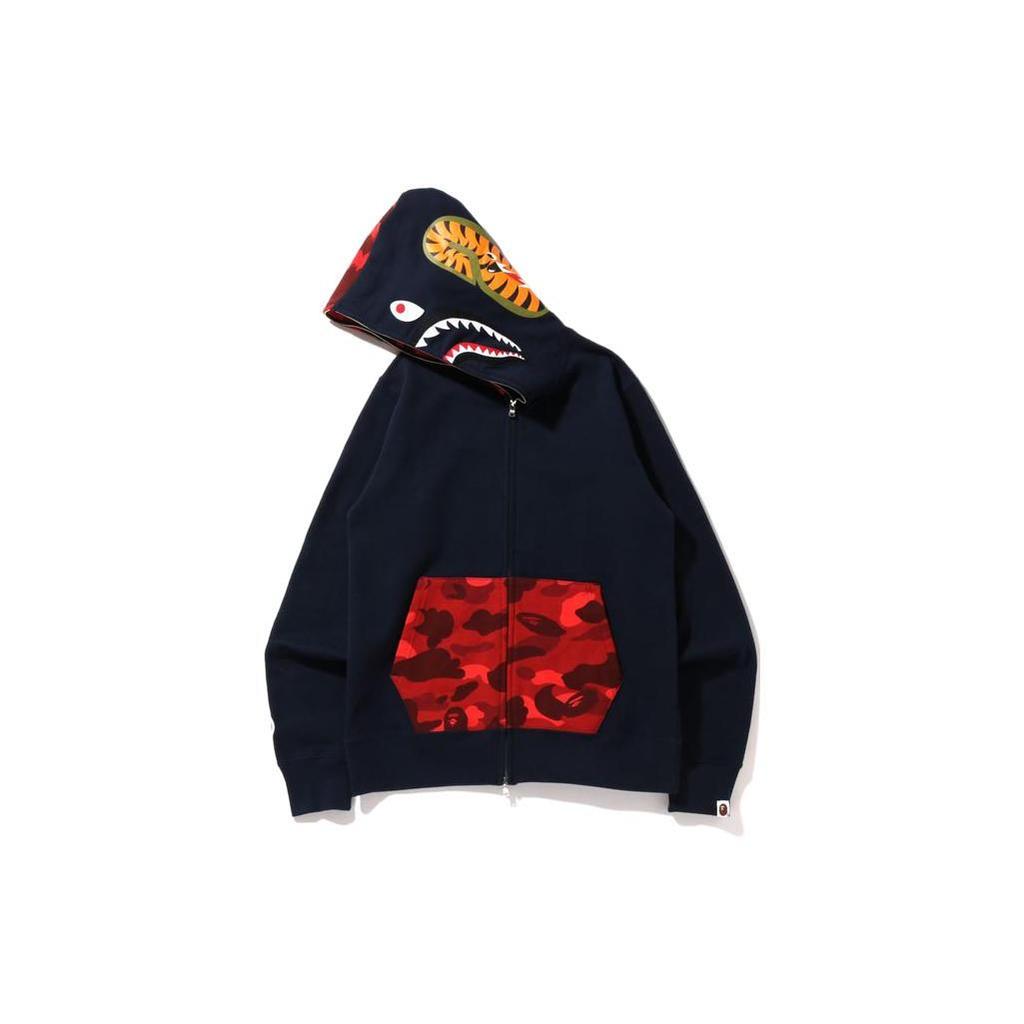A BATHING APE Shark SS22 Color Camo Shark Full Zip Hoodie Sweatshirt Men's 1I30-115-023