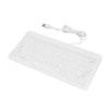 USB Keyboard Wired 78 Keys Ergonomic Design Power Saving Round Keycaps Wear Resistant Durable Stable Small KeyboardWhite