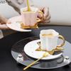 Creative Star Moon Water Cup Cafe Afternoon Tea Latte Coffee Cup Set Office Ceramic Mug Modern Home Breakfast Milk Cup Gift