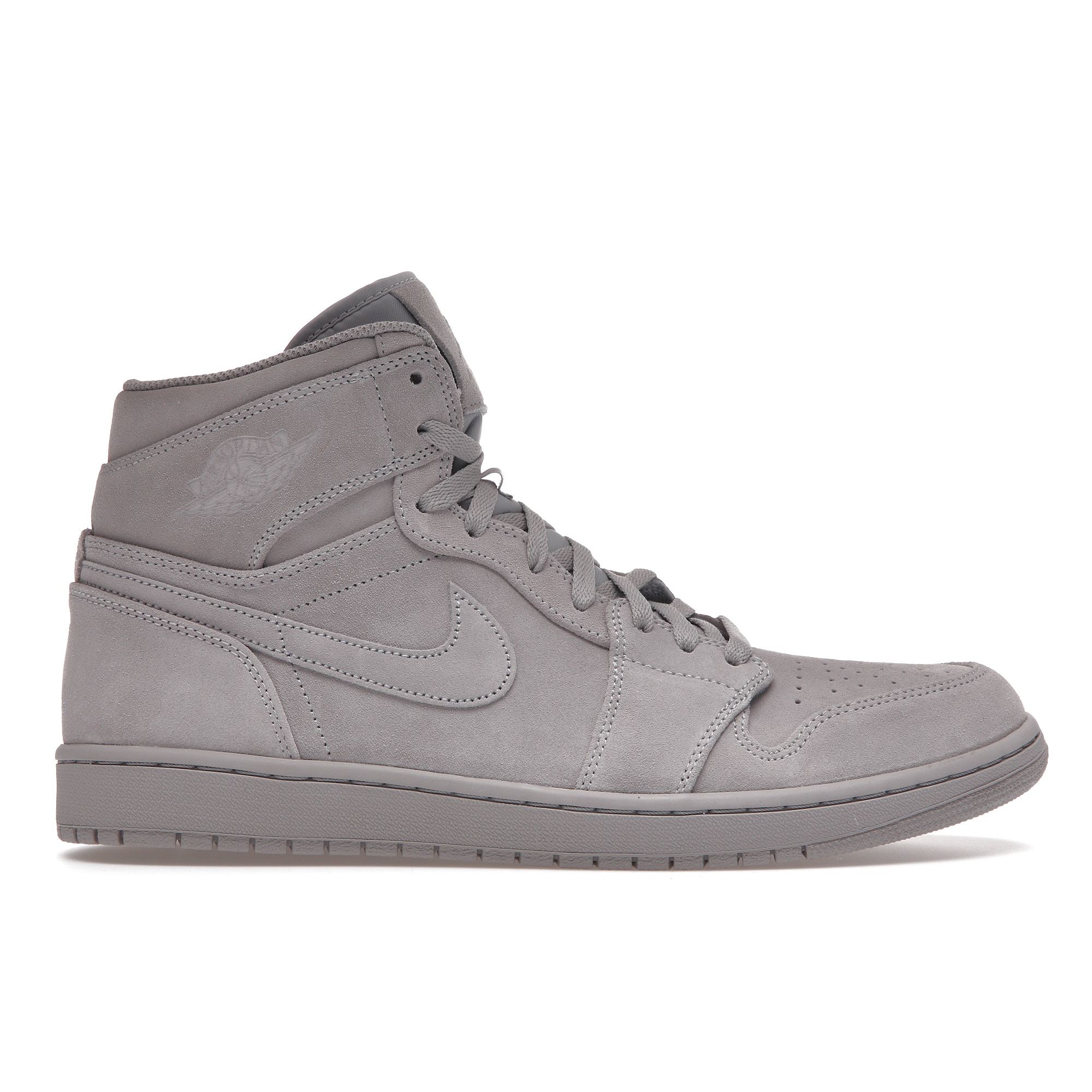 

Air Jordan 1 Retro High Grey Suede Мужские кроссовки Wolf-Grey 332550-031