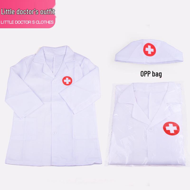 Kids' Nurse & Doctor Role Play Costume Set – White Coat for Pretend Play & Performances