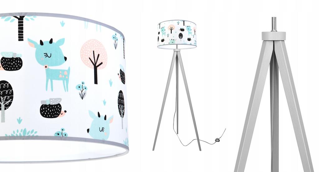 Loft Children'S Tripod Lamp, Lampshade, Pattern, Led