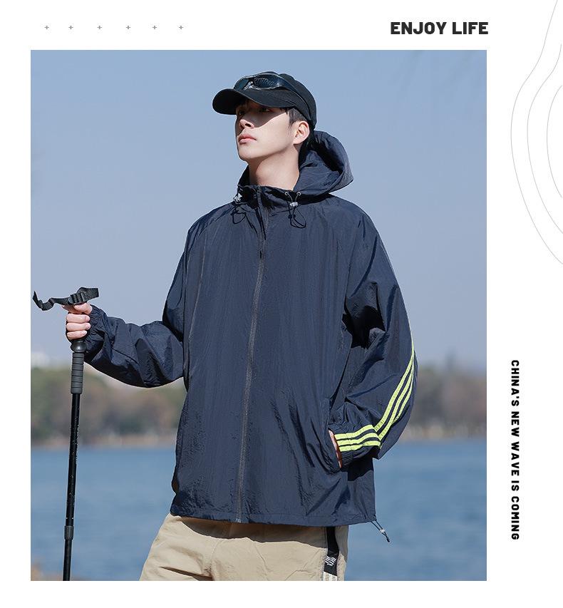 WASSUP Men's UPF50+ Ice Silk Sun Protection Jacket - Summer Cooling UV Shield Shirt